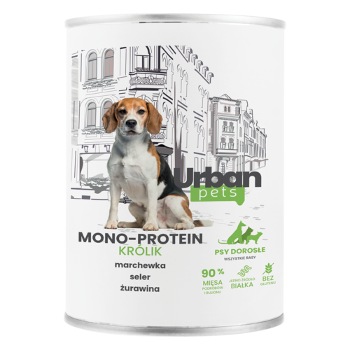 Karma mokra dla psów Urban Pets Mono Protein królik 400 g