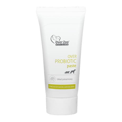 OVER Probiotic Paste 50 g - wspiera prawidłowe funkcjonowanie przewodu pokarmowego psów i kotów